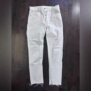 GAP Cheeky Straight High Rise Jeans in White
